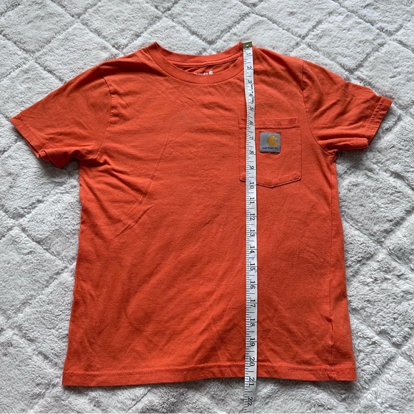 Carhartt |  Exotic Orange Heather Short-Sleeve Pocket T-Shirt | Size Small - Picture 9 of 9